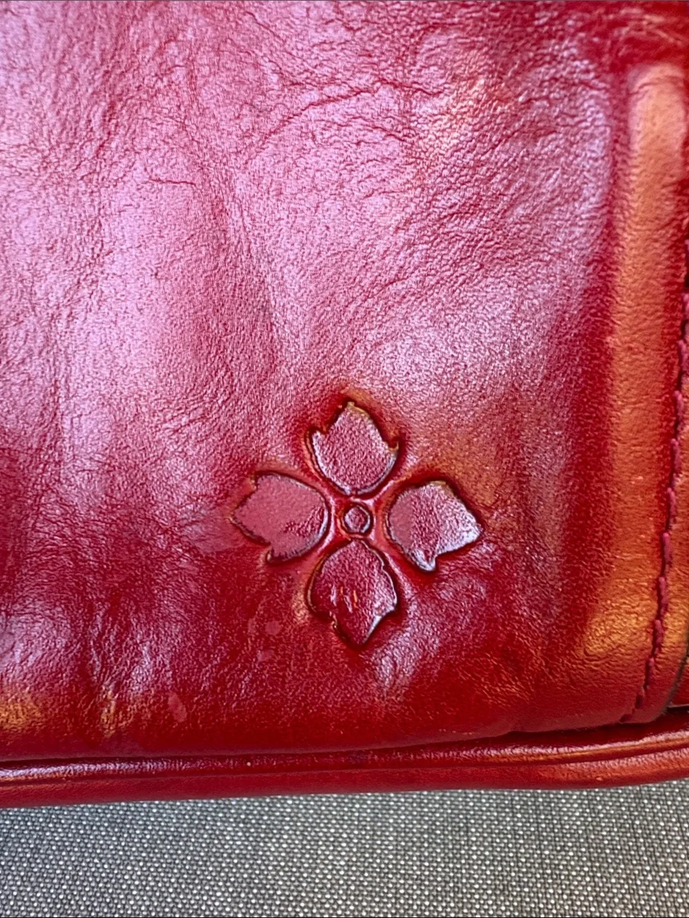 Patricia Nash 10 Year Anniversary Edition Red Leather Backpack